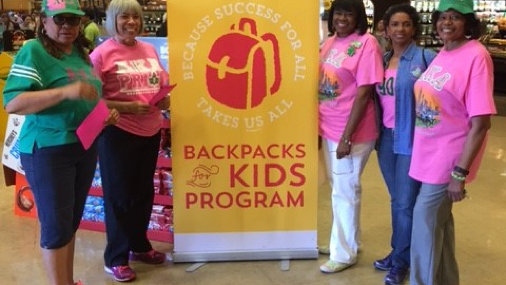Mu Lambda Omega Chapter Supports Backpacks for Kids Programs