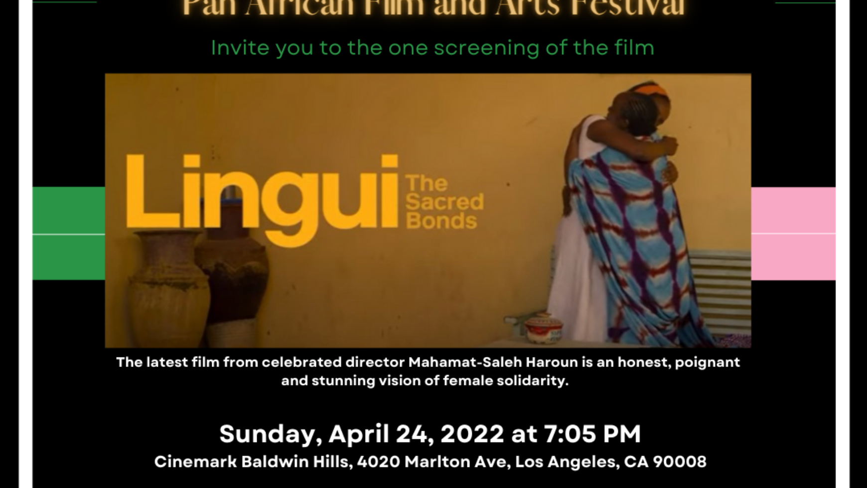 MLO is a Community Partner at PAFF for the film Lingui, The Sacred Bonds