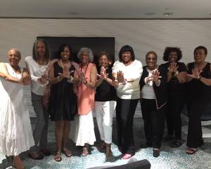MLO charter members in July 2016 during the Boule in Atlanta:  Peggy Selma, Maxine Greene, Yolanda Hamilton, Suzette Goddard, Jackie White, Ruby Cannon, Lora Stewart, Martha Caldwell, Barbara Monk